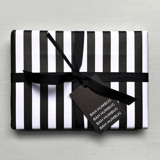 Black and White Stripe Wrapping Paper