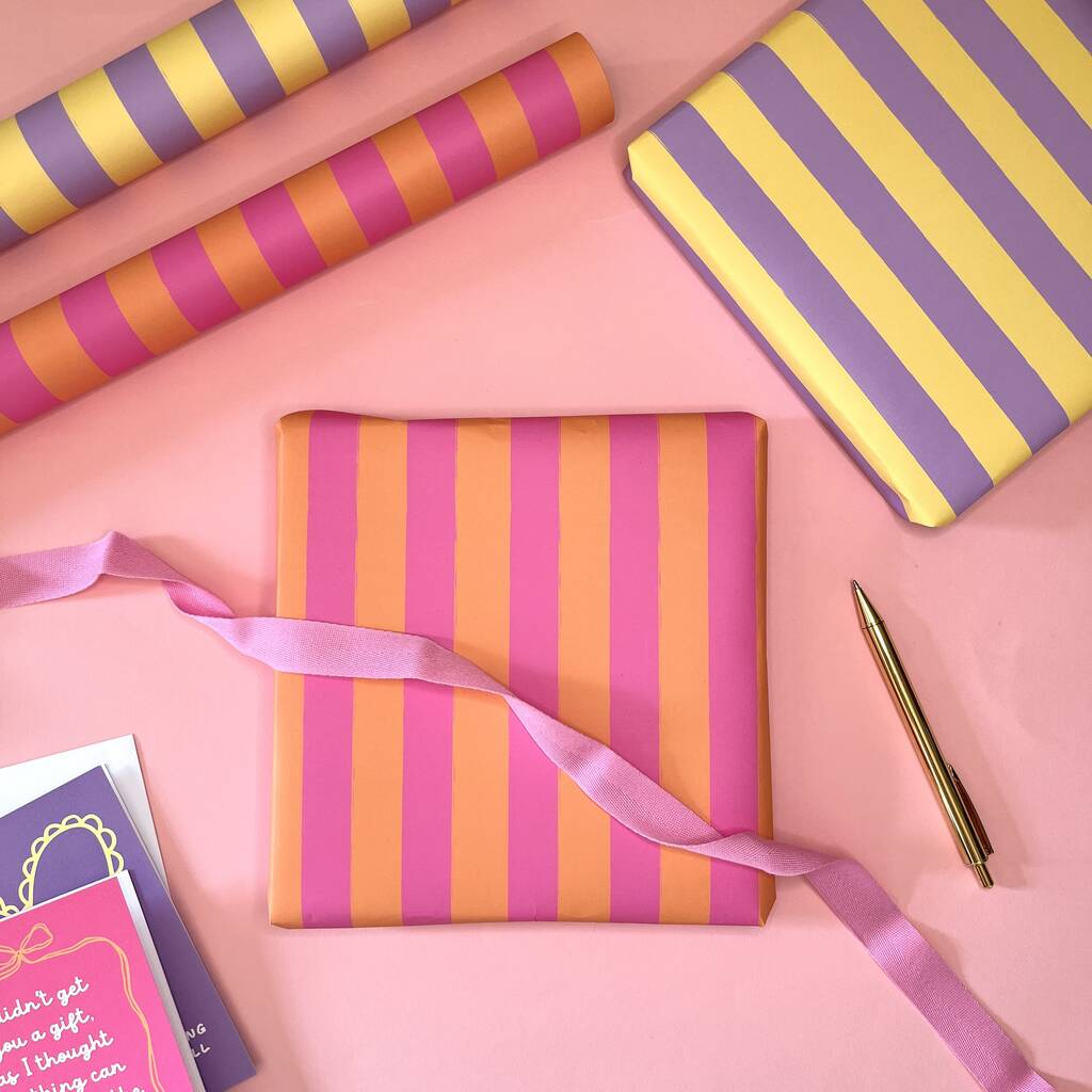 Premium Stripe Wrapping Paper