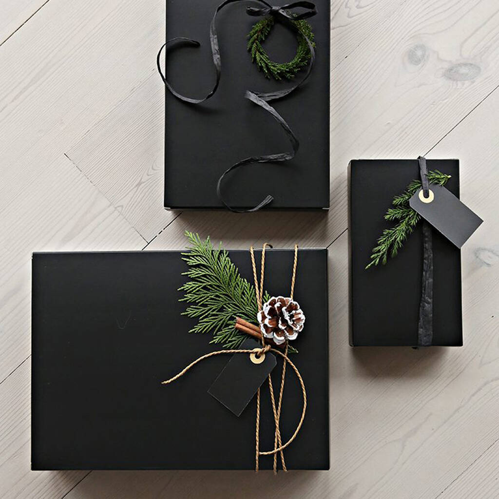 Matt Black Wrapping Paper 10M